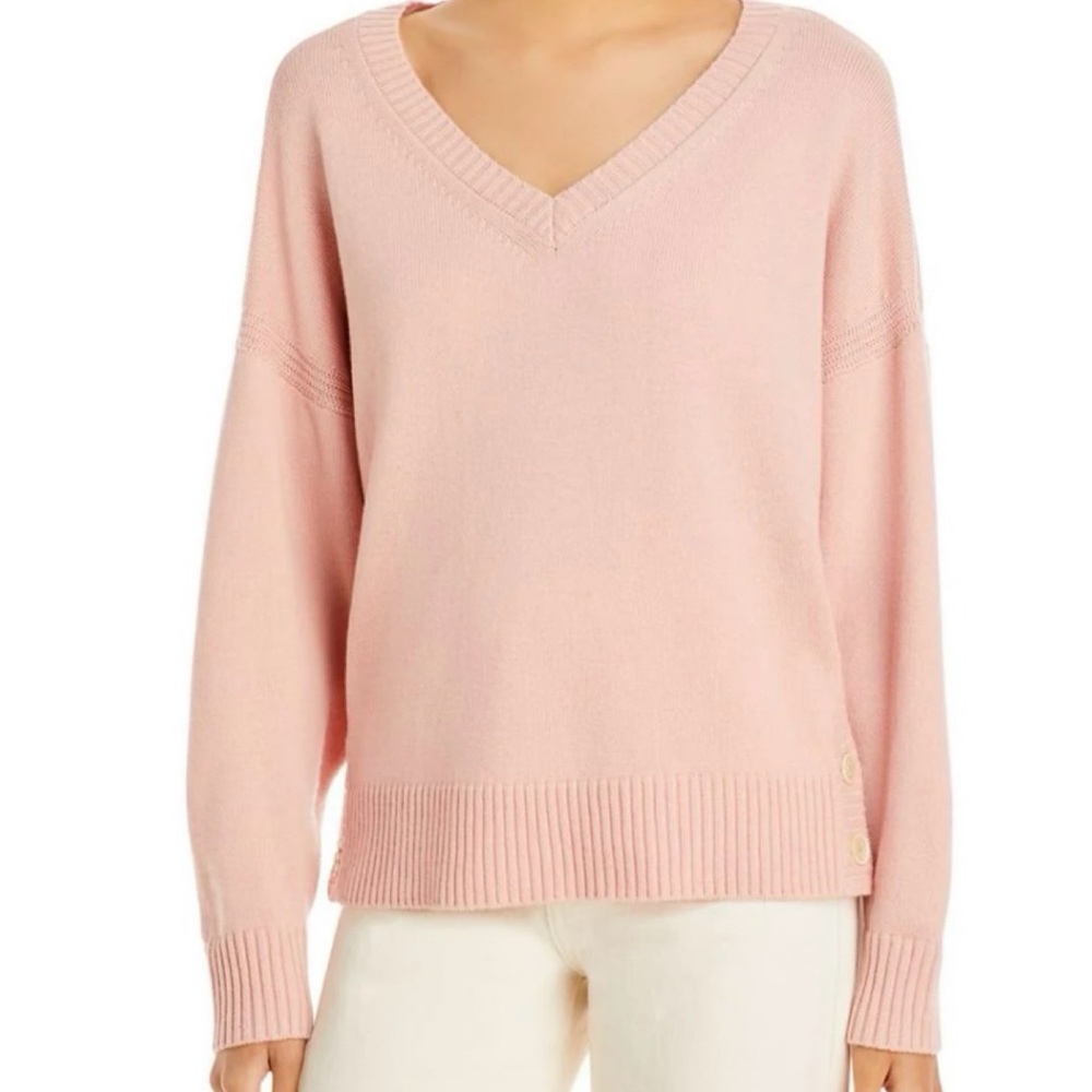 Paige V-Neck Pink Sweater S